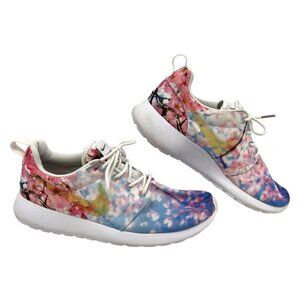 Nike Pink Cherry Blossom Print Roche One Sneakers | Women's Size 7.5